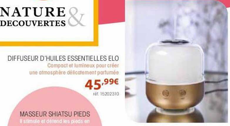 diffuseur d'huiles essentielles elo, masseur shiatsu pieds