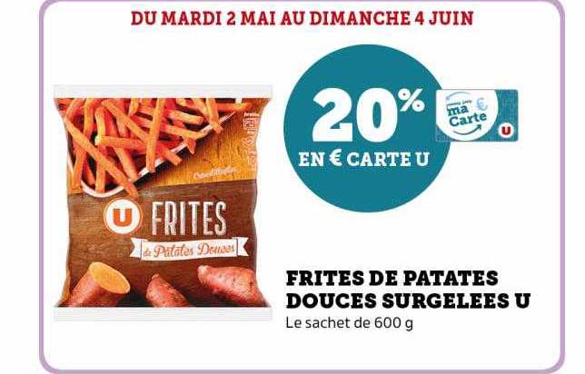 frites de patates douces surgelées u