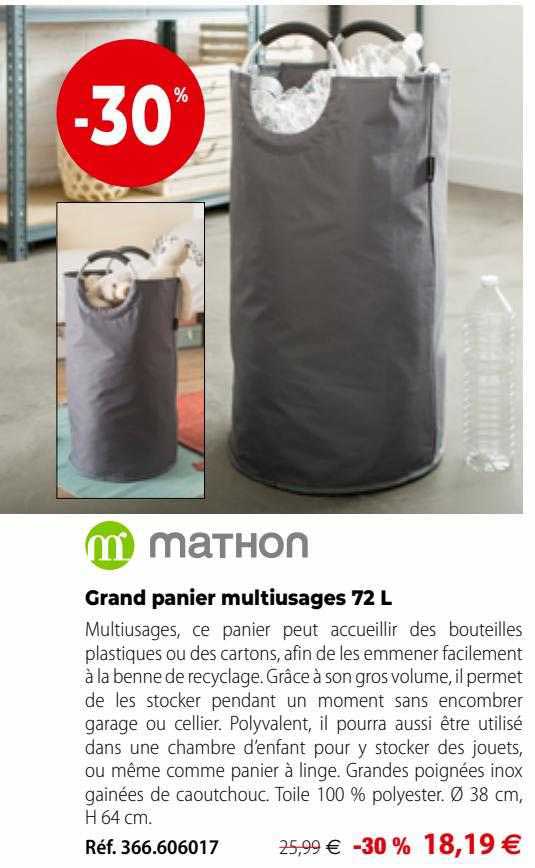 grand panier multiusages 72l mathon