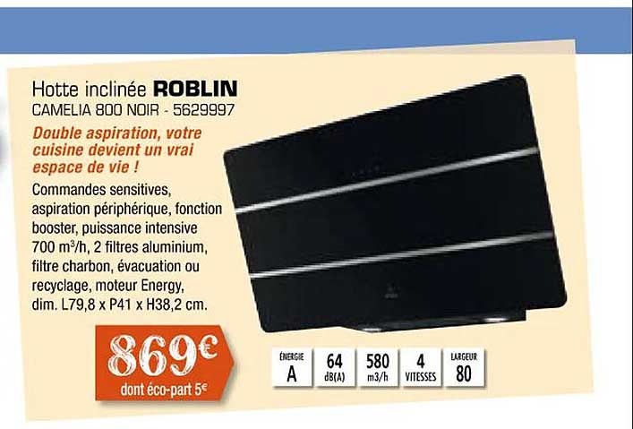 hotte inclinée roblin