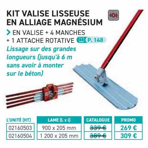 kit valise lisseuse en alliage magnésium