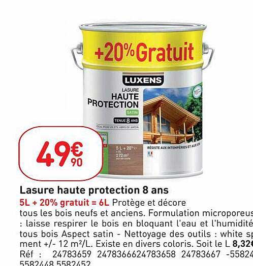 lasure haute protection 8 ans luxens