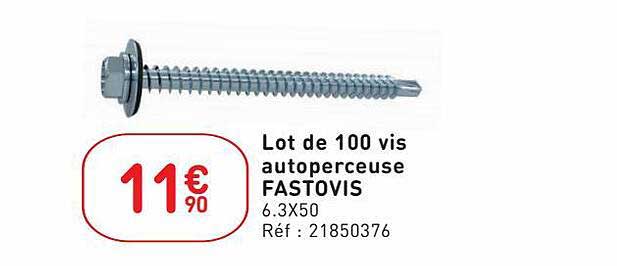 Lot De 100 Vis Autoperceuse Fastovis