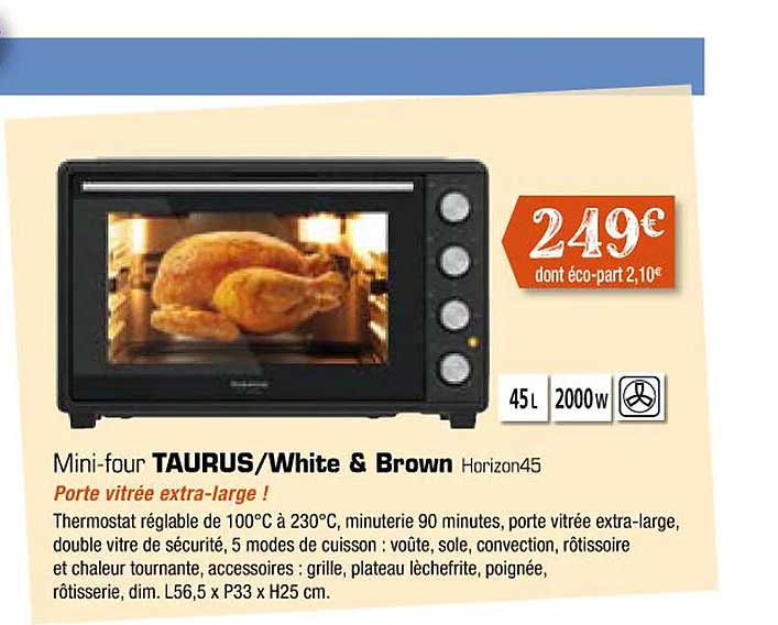 mini-four taurus-white & brown