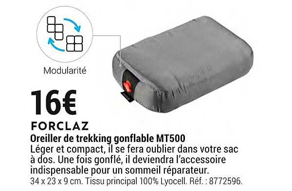 Oreiller De Trekking Gonflable Mt500 Forclaz
