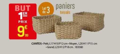 paniers tressés cantos