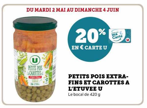 petits pois extra-fins et carottes à l'étuvée u