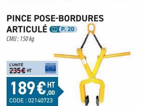 pince pose-bordures articulé