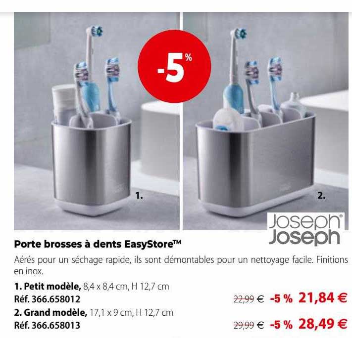 Porte Brosses à Dents Easystore Joseph Joseph