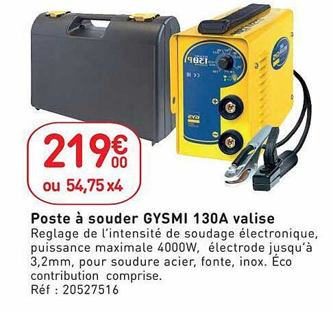 poste à souder gysmi 130A valise