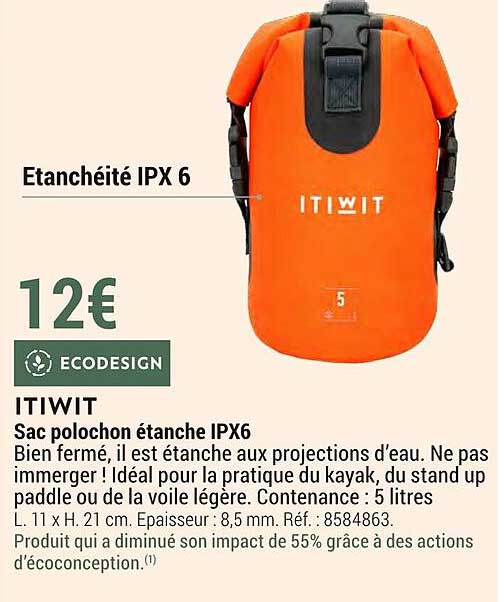 sac polochon étanche ipx6 itiwit