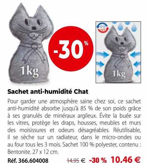 sachet anti-humidité chat
