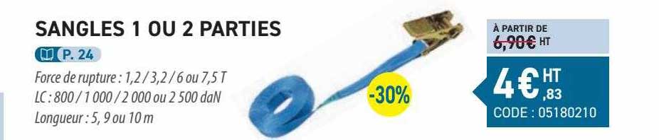 sangles 1 ou 2 parties