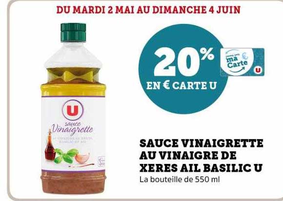 Sauce Vinaigrette Au Vinaigre De Xeres Ail Basilic U
