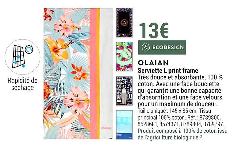 serviette l print frame olaian