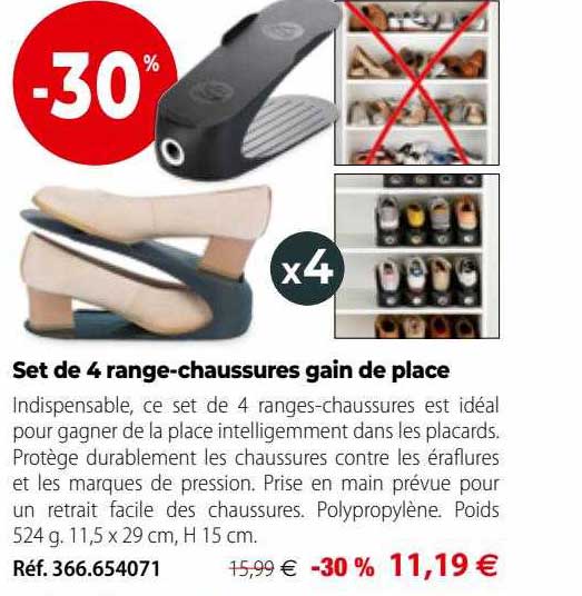 set de 4 range-chaussures gain de place