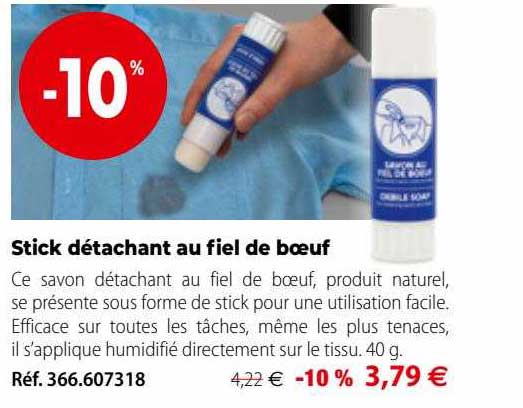 Stick Détachant Au Fiel De Bœuf