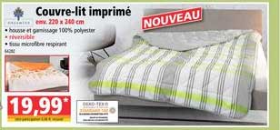 couvre lit imprimé