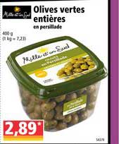 olives vertes entières mille et un sud