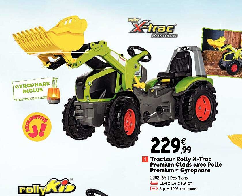 tracteur rolly x-trac premium claas avec pelle premium + gyrophare