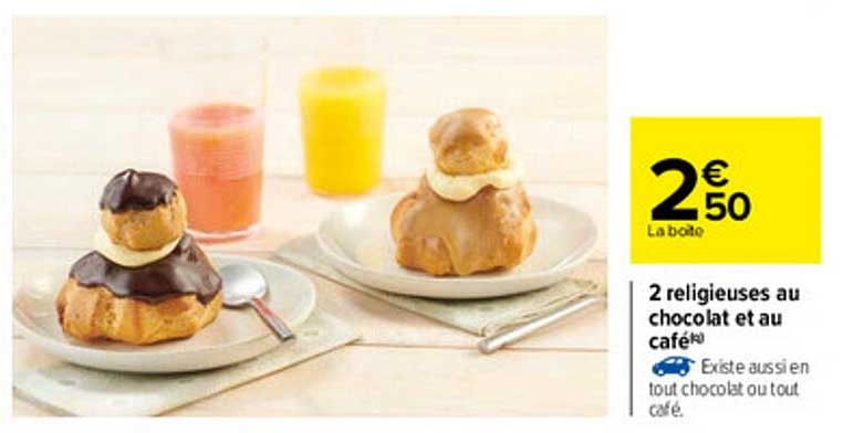 2 Religieuses Au Chocolat Et Au Café