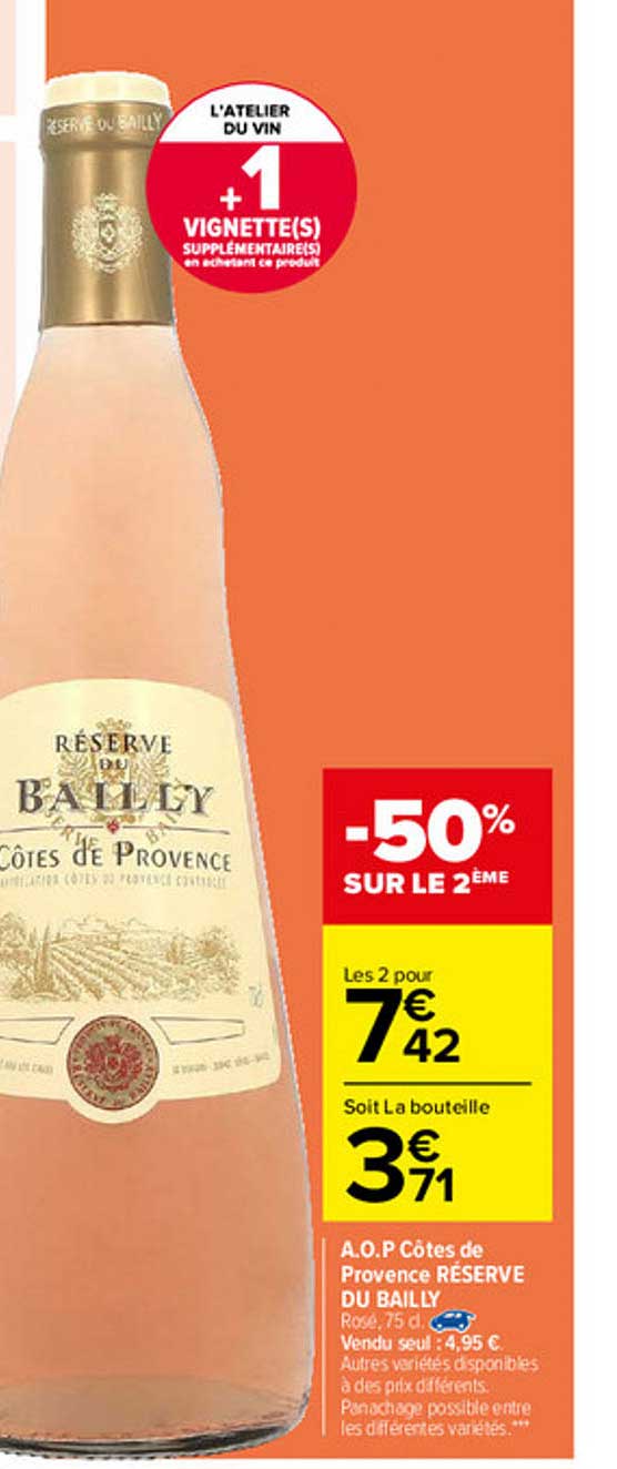 a.o.p. côtes de provence réserve du bailly