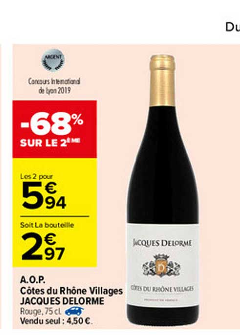 a.o.p. côtes du rhône villages jacques delorme