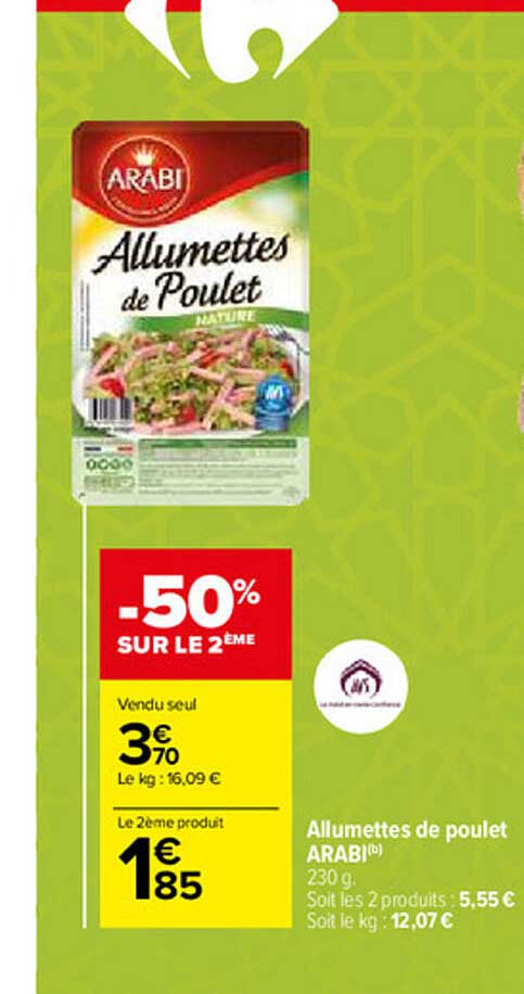 allumettes de poulet arabi