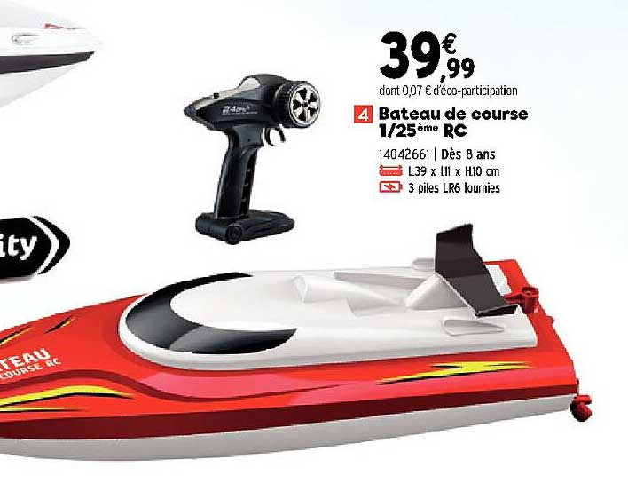 bateau de course 1-25ème rc