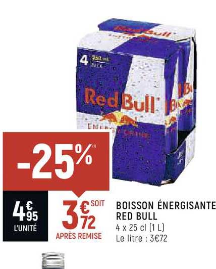 boisson énergisante red bull