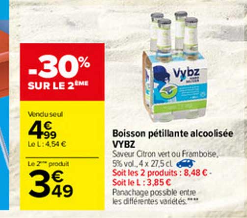 boisson pétillante alcoolisée vybz