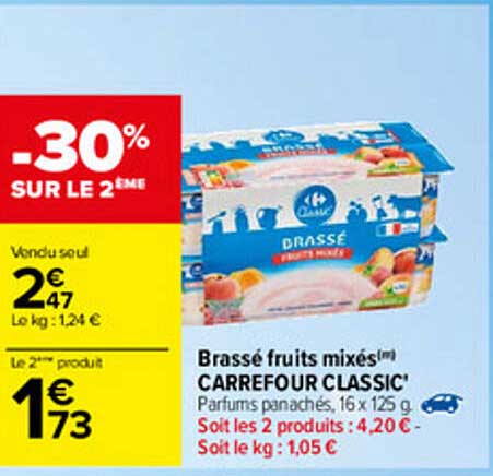 Brassé Fruits Mixés Carrefour Classic'
