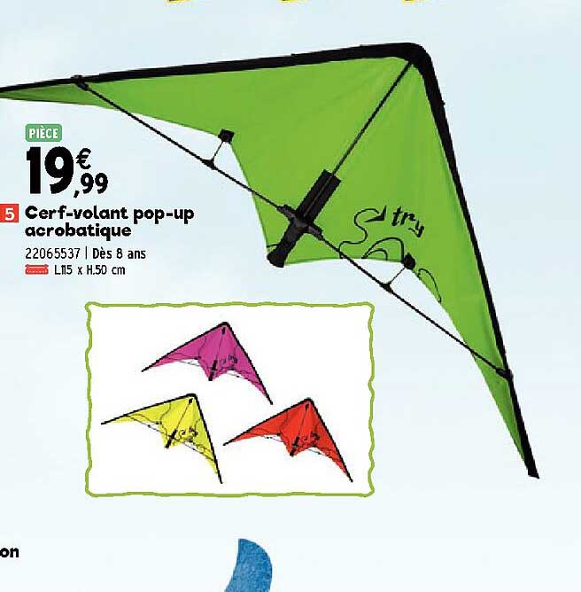 cerf-volant pop-up acrobatique