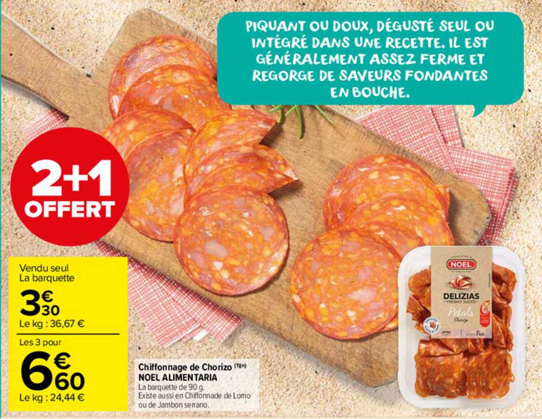 Chiffonnage De Chorizo Noël Alimentaria