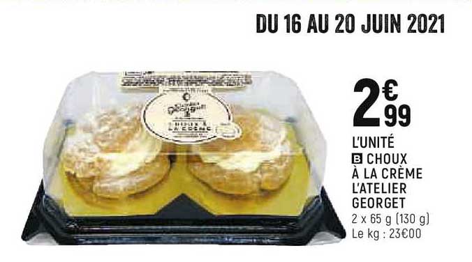 choux à la crème l'atelier georget