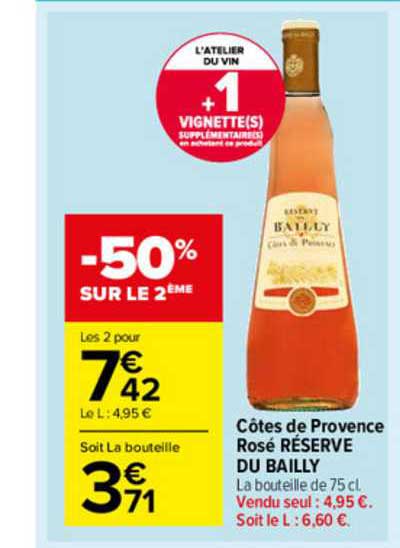 côtes de provence rosé réserve du bailly