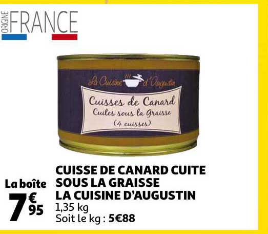 cuisse de canard cuite sous la graisse la cuisine d'augustin