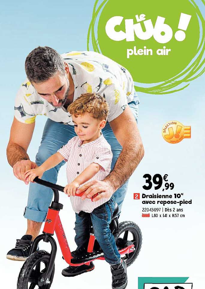 draisienne 10" avec repose-pied