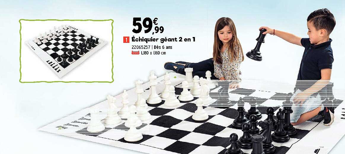échiquier géant 2 en 1