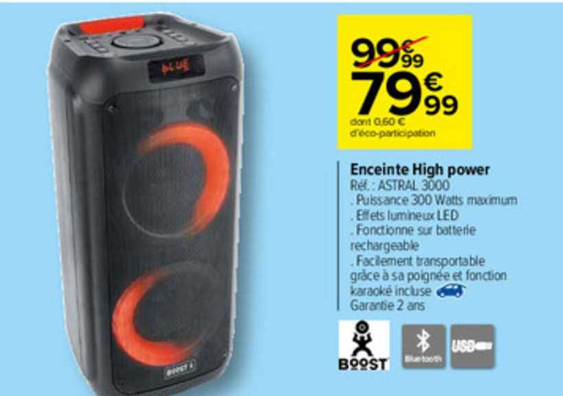 enceinte high power boost