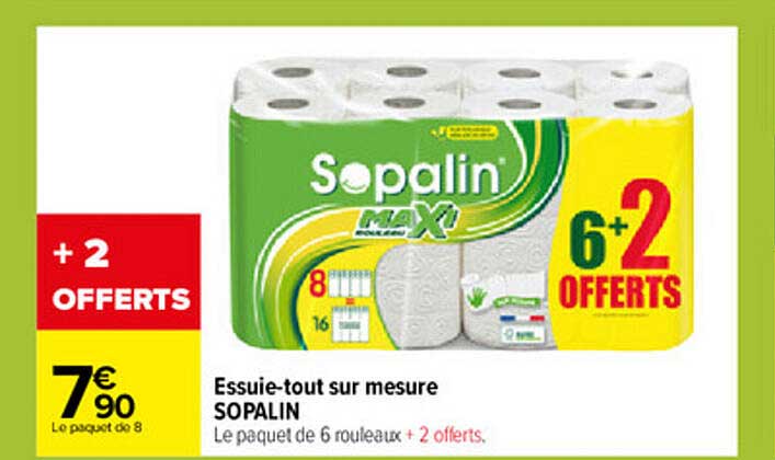 essuie-tout sur mesure sopalin