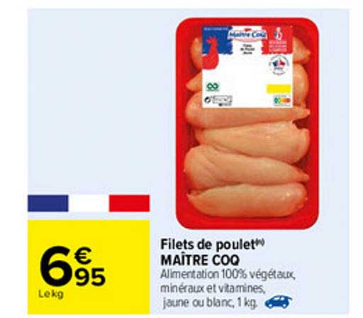 filets de poulet maître coq