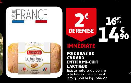 foie gras de canard entier mi-cuit lartigue