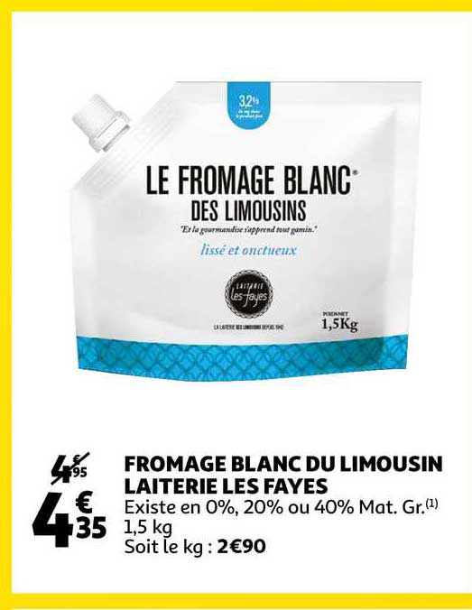 Fromage Blanc Du Limousin Laiterie Les Fayes