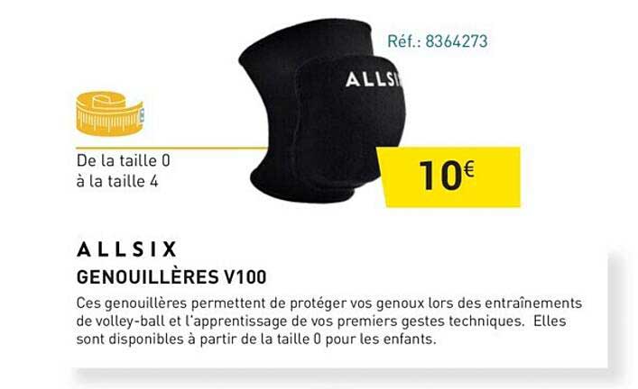 genouillères v100 allsix