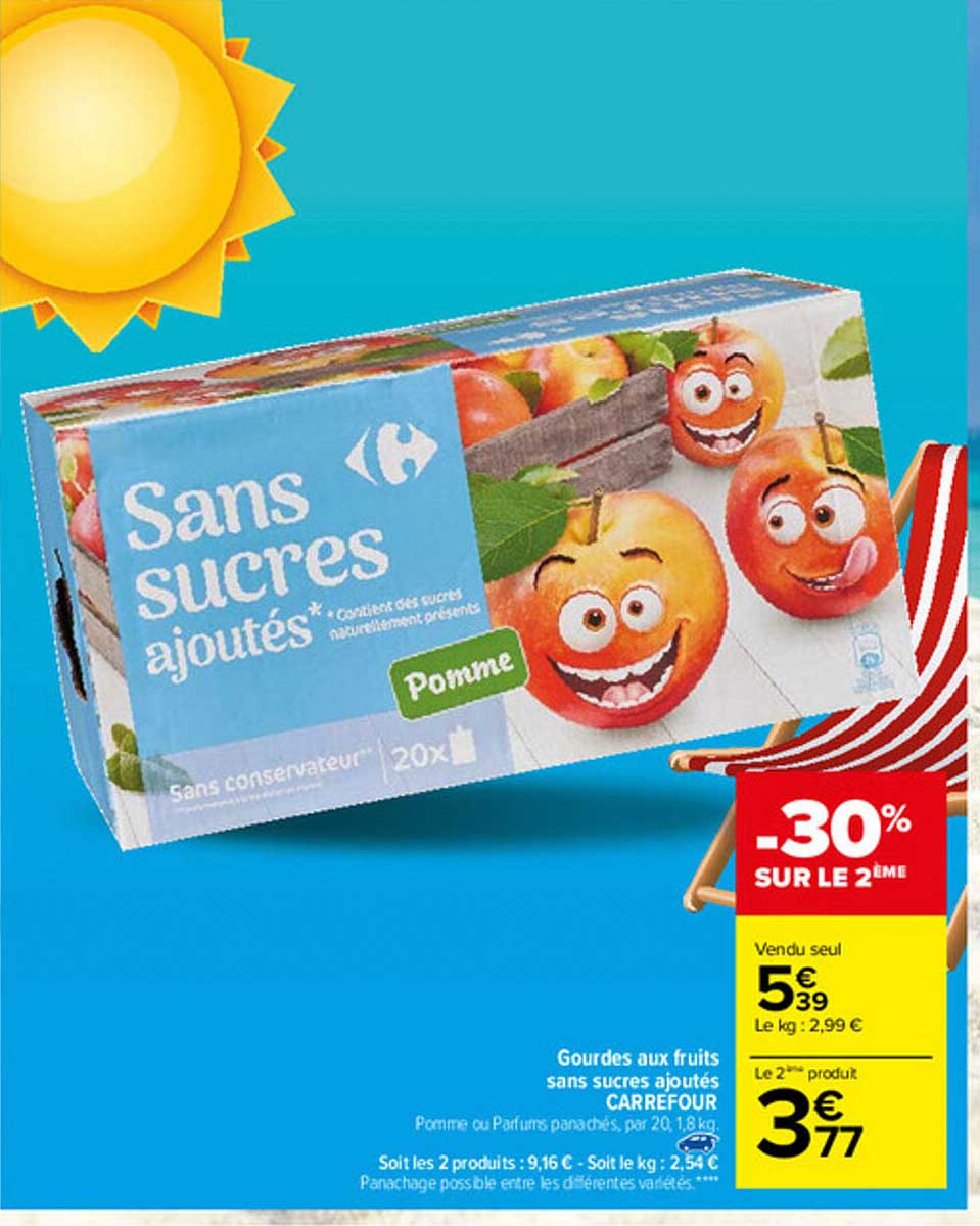Gourdes Aux Fruits Sans Sucres Ajoutés Carrefour