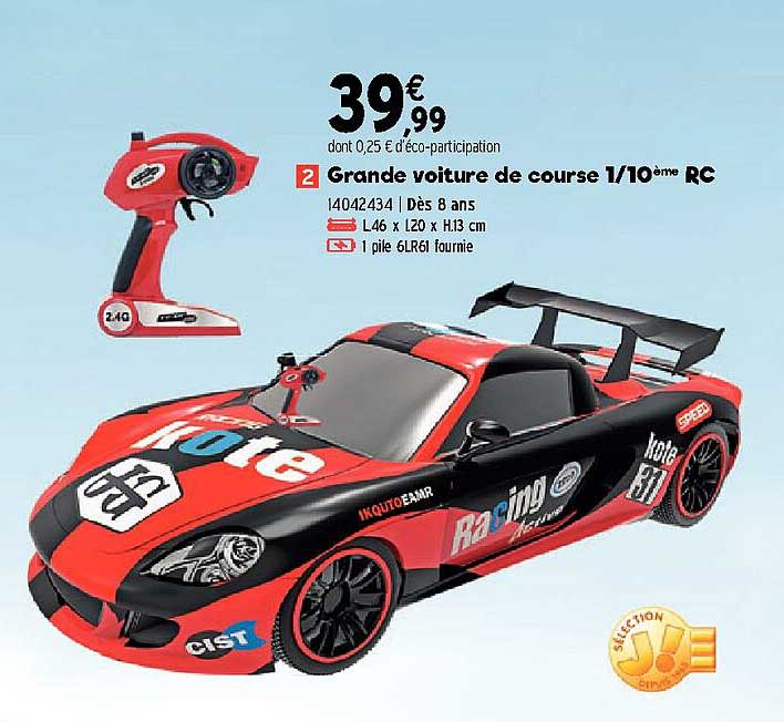 grande voiture de course 1-10ème rc