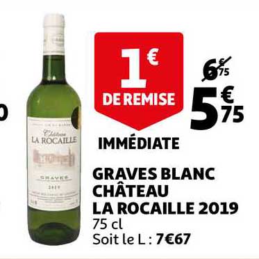 graves blanc château la rocaille 2019