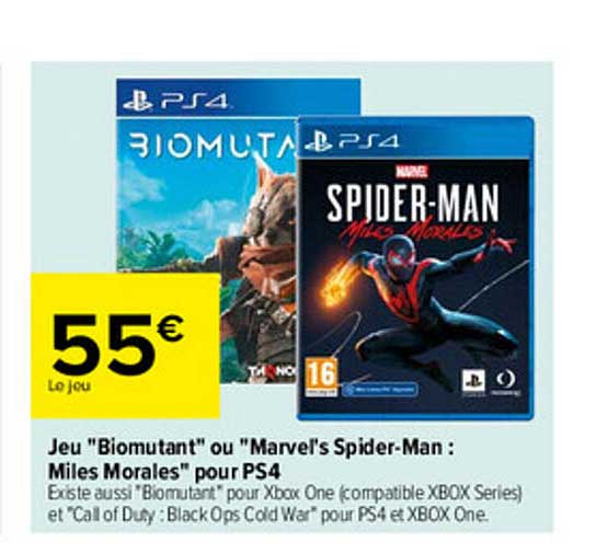 jeu "biomutant" ou "marvel's spider-man : miles morales" pour ps4