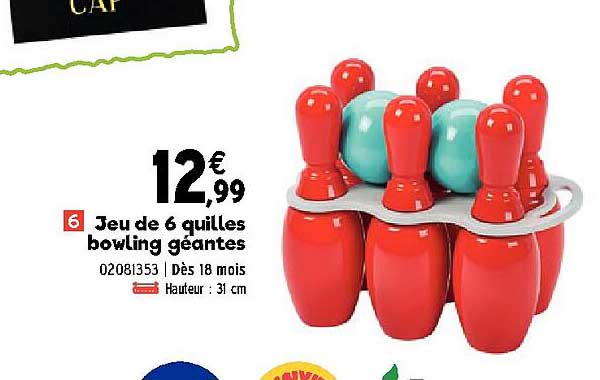 Jeu De 6 Quilles Bowling Géantes